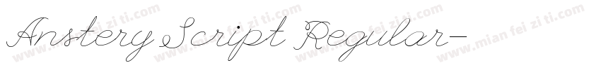 Anstery Script Regular字体转换